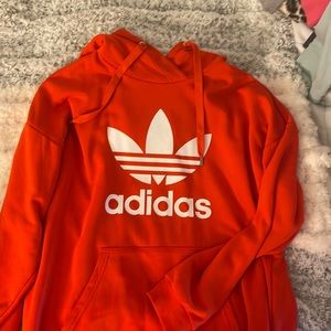Adidas gorgeous red lightweight hoodie